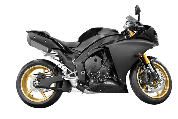 Musta nopea moottoripyörä — kuvapankkivalokuva