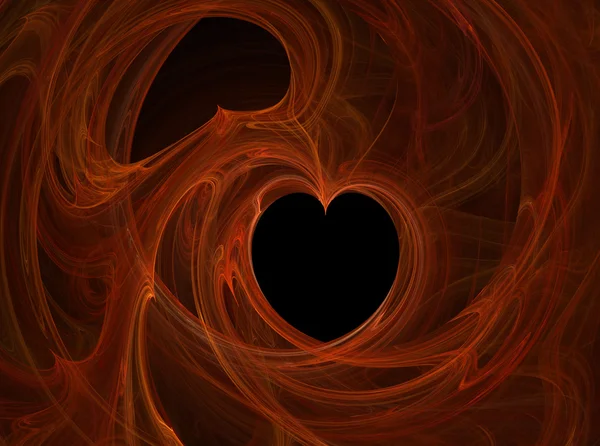 Corazón de llama — Foto de Stock