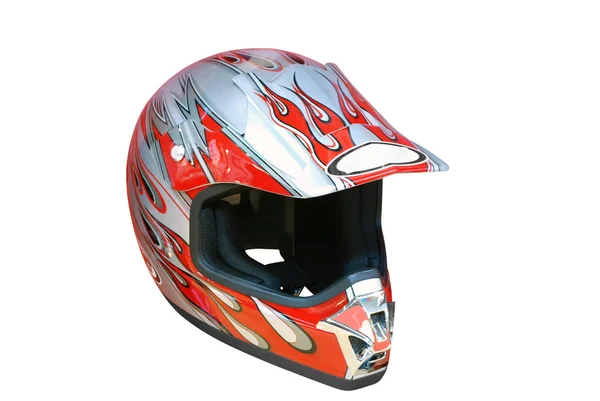 Motocyklové helmě, samostatný — Stock fotografie