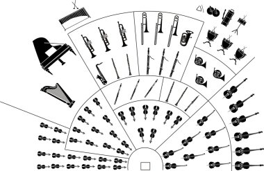 Philharmonic orchestra clipart