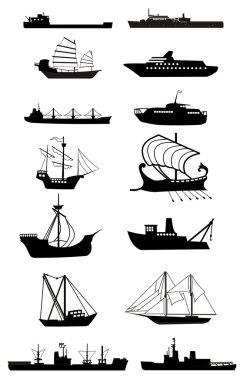 Ship silhouette clipart