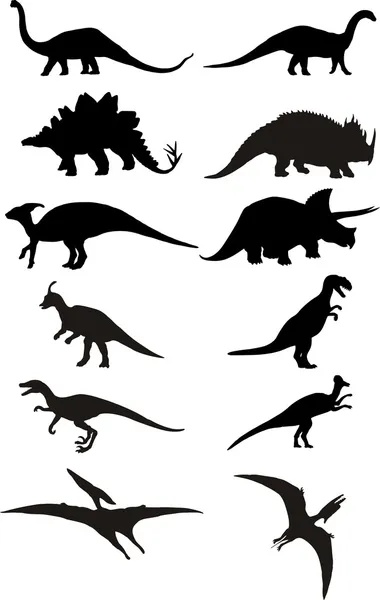Dinosaur silhouette — Stock Vector