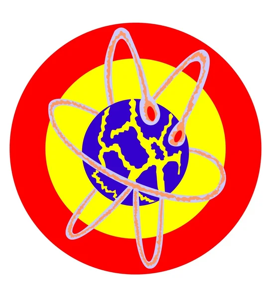 コアの原子爆発 — ストックベクタ