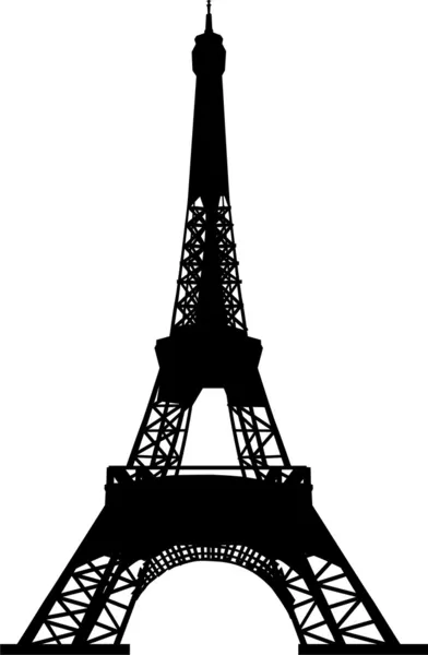 Silueta de la Torre Eiffel — Vector de stock