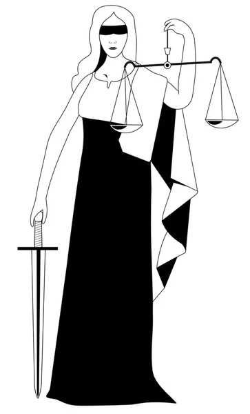 Statue de justice — Image vectorielle