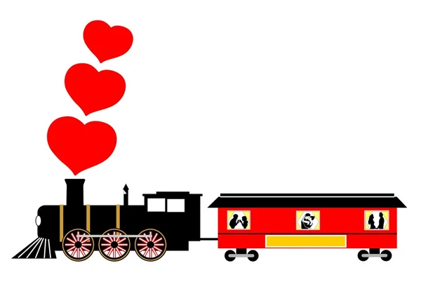 Láska vlak — Stockový vektor