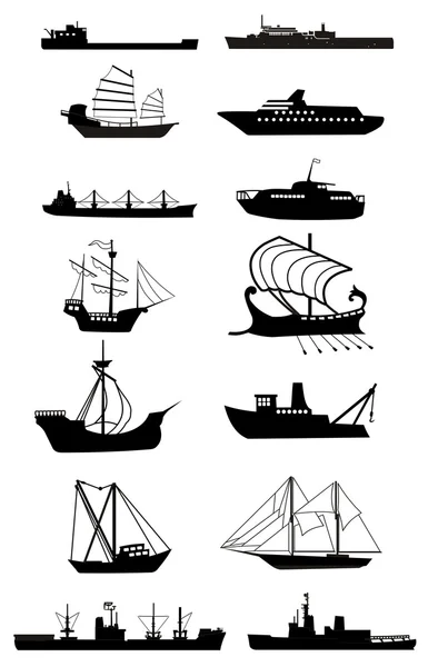 船的轮廓 — 图库矢量图片