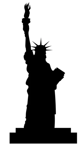 Estatua de la Libertad silueta — Vector de stock