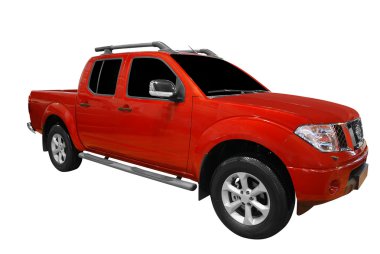 Red pick-up truck clipart