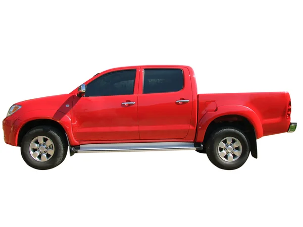 Röd pick-up truck — Stockfoto