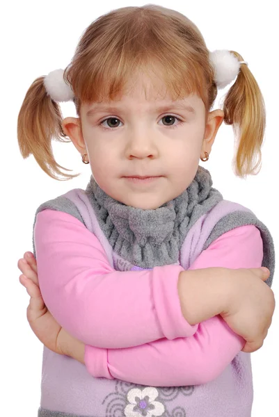 Serious little girl — Stock Photo, Image