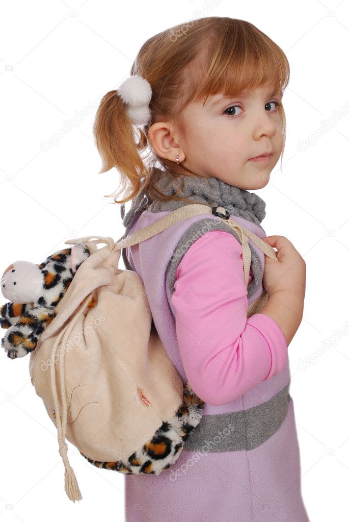 Little girl with bag