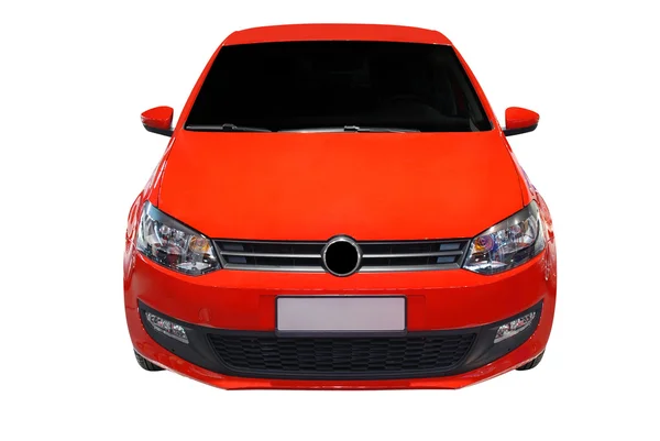 Фронтальний вид червоний автомобіль ізольовані — стокове фото