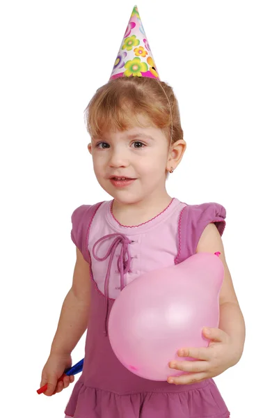 Little girl ready for birthday party — Stock Photo, Image