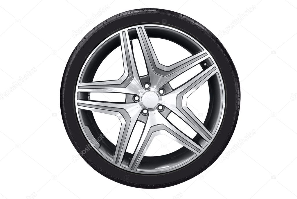 Car wheel with aluminum rim