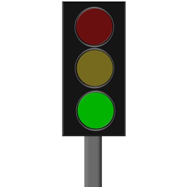 Traffic light green clipart