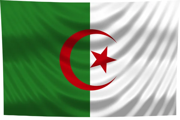 Національний прапор Алжиру — стокове фото