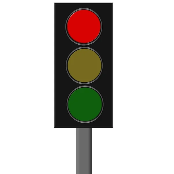 Kırmızı trafik ışığı — Stok fotoğraf