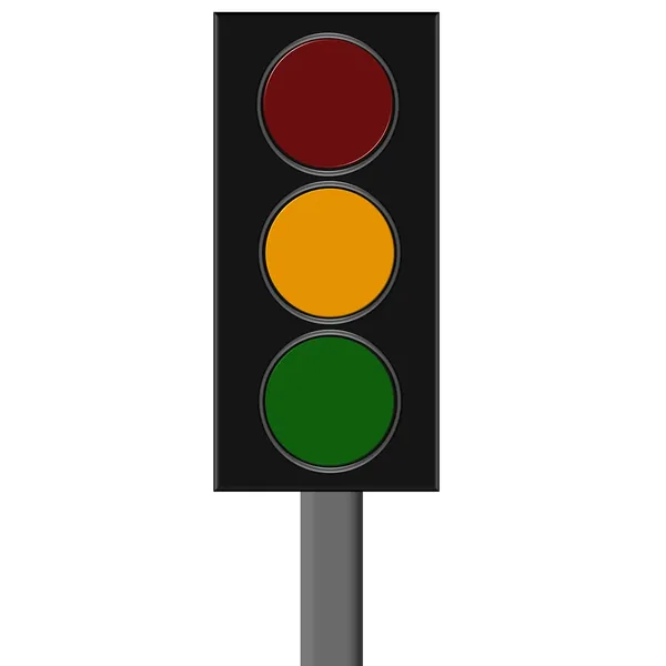 Traffic light yellow — Stock Photo, Image