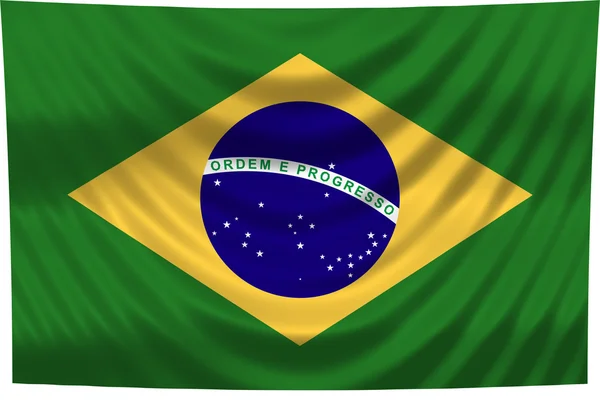 Narodowy flaga Brazylii — Zdjęcie stockowe
