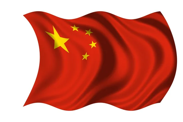 Vlající vlajky Čína — Stock fotografie