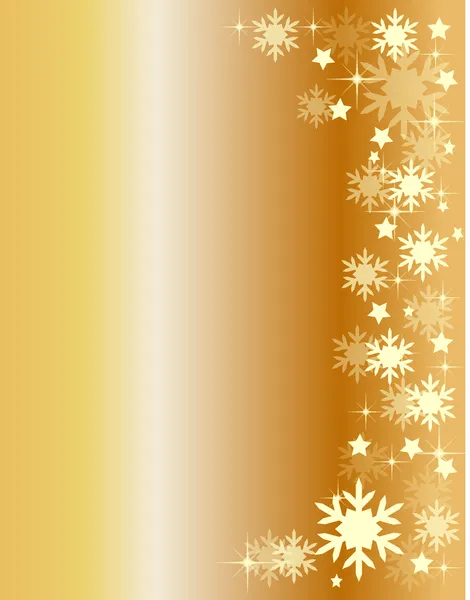 Gouden Kerstmis frame — Stockfoto