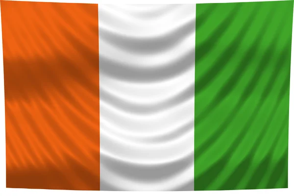 Wybrzeże Kości Słoniowej bandery narodowej — Zdjęcie stockowe