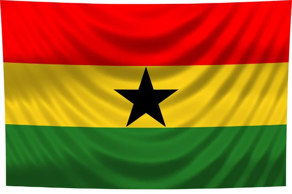 Nationalflagge ghana — Stockfoto