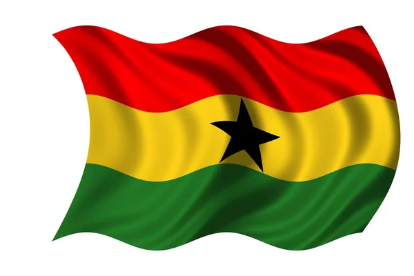 Εθνική σημαία της Γκάνας — Φωτογραφία Αρχείου