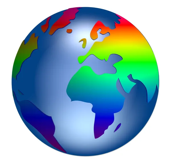 Afbeelding van een wereldbol-rainbow — Stockfoto