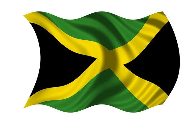 Waving flag Jamaica — Stock Photo, Image