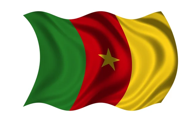 Nationella flagga Kamerun — Stockfoto