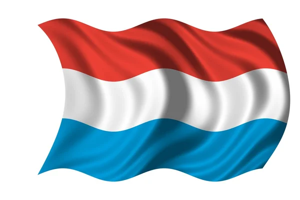 Integetett zászló luxemburg — Stock Fotó
