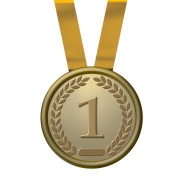 Illustration of a gold medal clipart