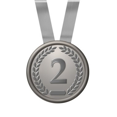 Illustration of a silver medal clipart