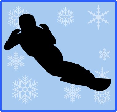 Kış oyun düğme snowboard