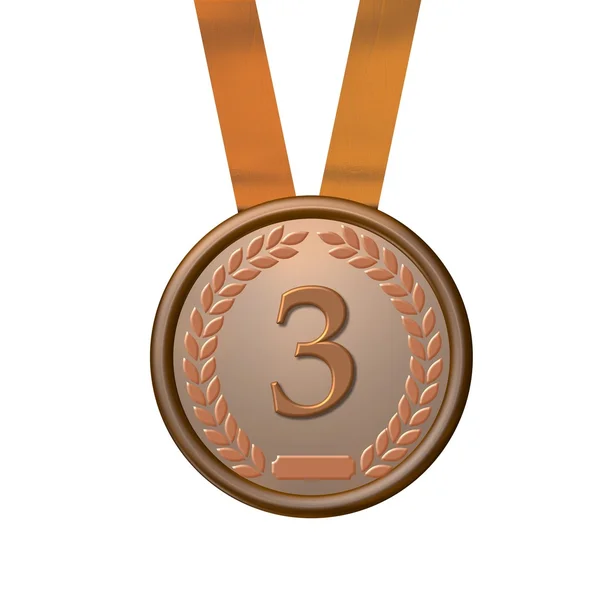 Illustration of a bronze medal — Stock Photo, Image