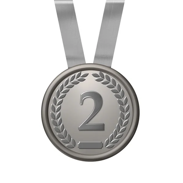 Illustration of a silver medal — Stock Photo, Image