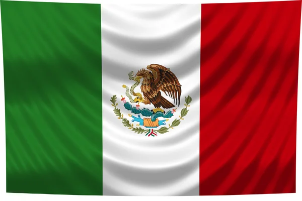 Государственный флаг Мексики — стоковое фото
