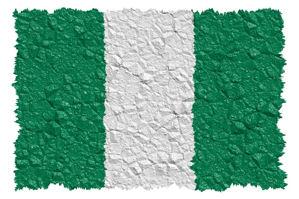 Nasjonalflagget Nigeria – stockfoto