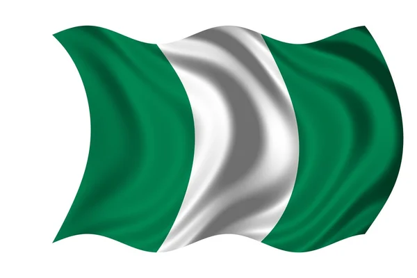 Nemzeti zászló Nigéria — Stock Fotó