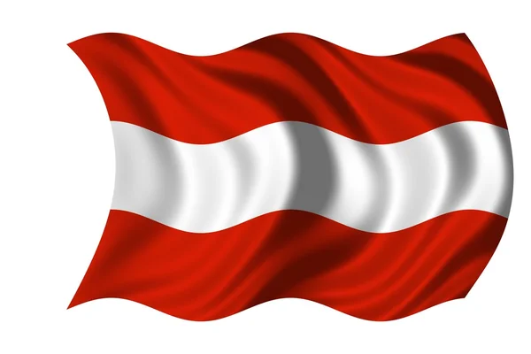 Bandera ondeante Austria —  Fotos de Stock