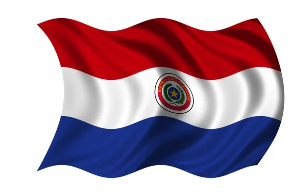 Národní vlajka Paraguaye — Stock fotografie