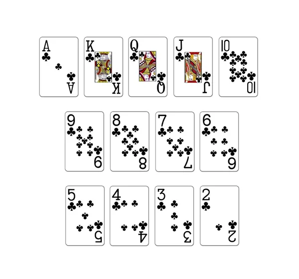 ポーカーのカードのセットのイラスト — ストック写真