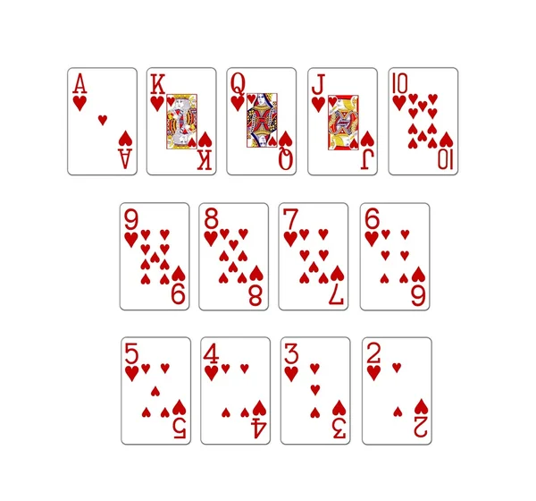 Illustrazione di una serie di carte da poker — Foto Stock