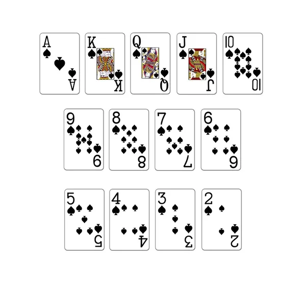 Εικονογράφηση ενός συνόλου χαρτιά του πόκερ — Φωτογραφία Αρχείου