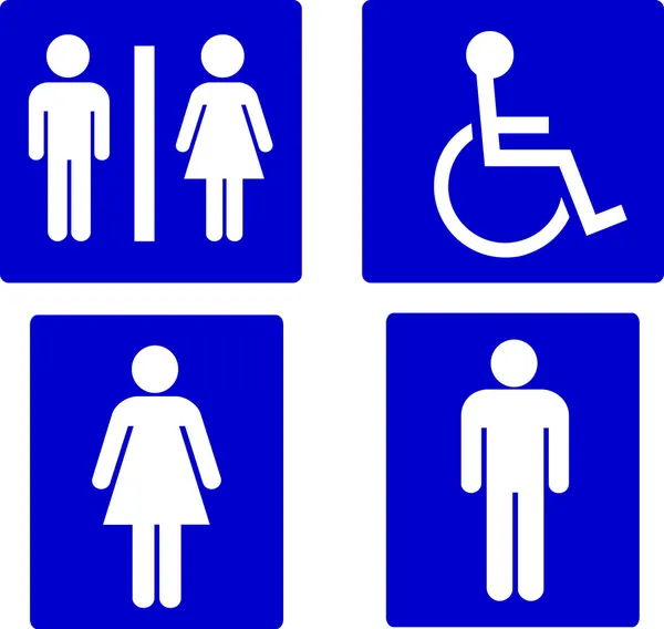 Zestaw symboli toalety — Zdjęcie stockowe