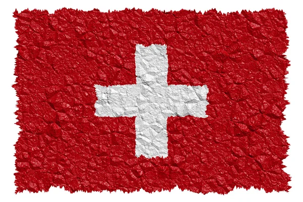 Nationale vlag van Zwitserland — Stockfoto