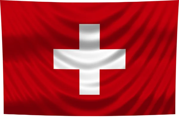 Bandeira nacional Suíça — Fotografia de Stock