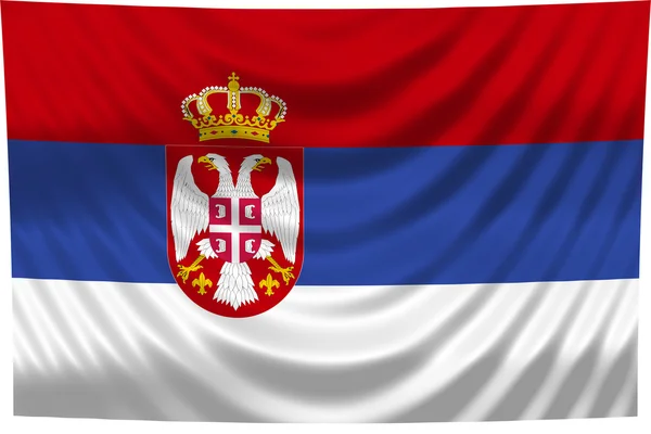 National Flag Serbia — Stock Photo, Image